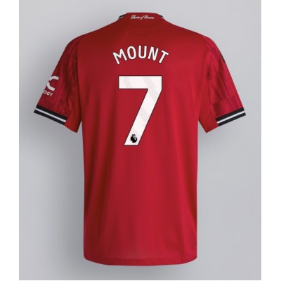 Moški Nogometni dresi Manchester United Mason Mount #7 Domači 2025-26 Kratek Rokav Moški Nogometni dresi Manchester United Mason Mount #7 Domači 2025-26 Kratek Rokav